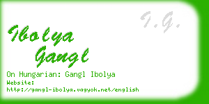 ibolya gangl business card